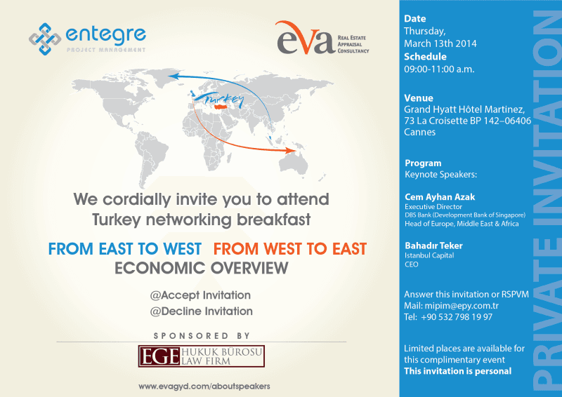 Eva-Entegre-Ege Hukuk / Mipim 2014 / Network Breakfast